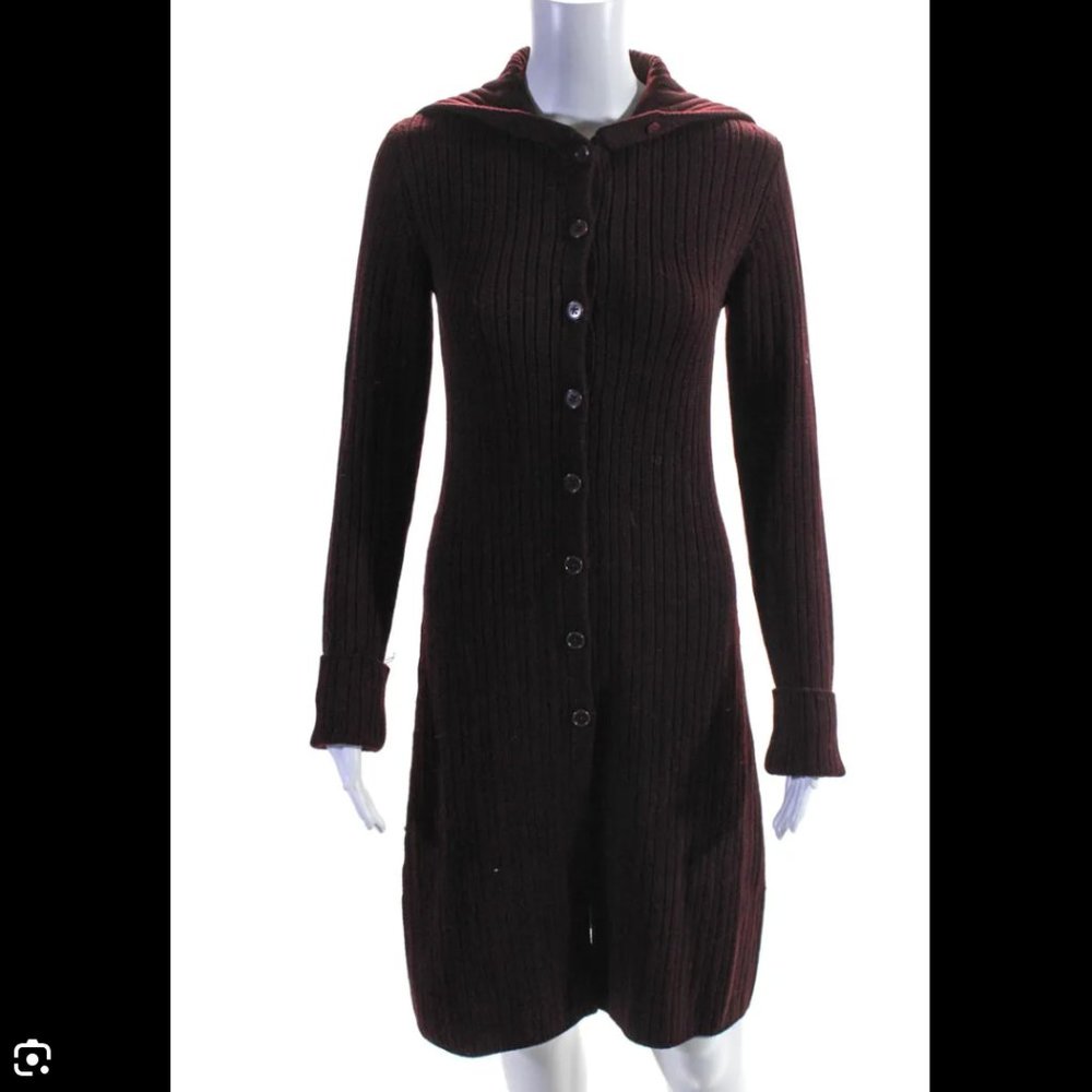 Elie Tahari Womens Wool Purple Sweater Dress XS/0